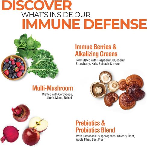 Country Farms Immune Defense Superfoods Drink Mix, Supports Immune Defense, Vitamin C with Black Elderberry, Supports Hydration, With Probiotics and Prebiotics, Berry Flavor, 40 Servings in Saudi Arabia