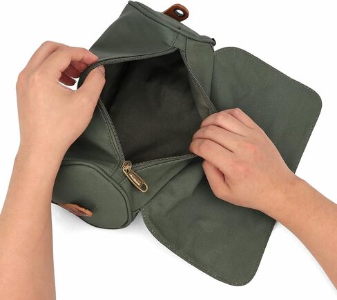 TOURBON Waxed Canvas Bicycle Top Tube Bag Bike Handlebar Basket (Green Flower) in Kuwait