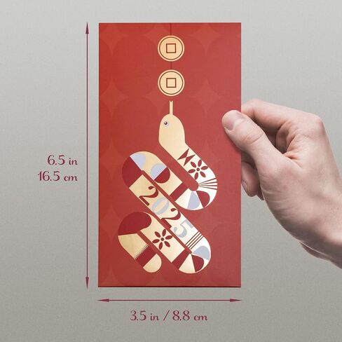 Chinese New Year Red Envelopes, 36-Count Chinese Red Packets, Hong Bao with 2 Gold Foil Designs, Gift Money Envelopes, Year of the Dragon 2024 in Saudi Arabia