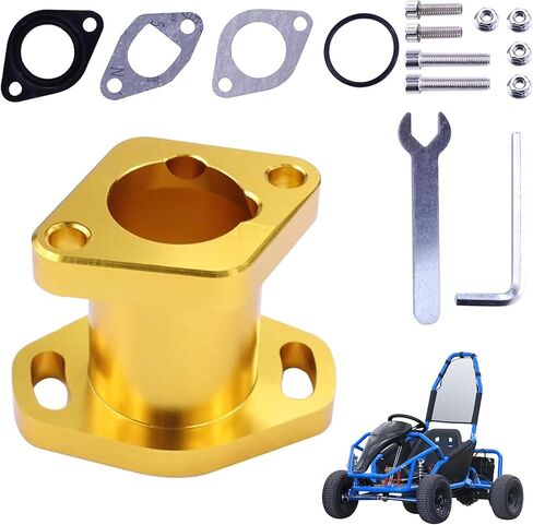 برغي حشية مدخل أنبوب دخول السباق للأداء للمفترس 212cc 196cc 6.5HP كولمان Ct200u Bt200x GX160 GX200 Baja Mb200 Hummerhead OHV Clone Engines Mini Bike Go Kart Blue in Kuwait