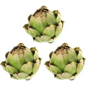 WESAPPINC Large Artificial Artichoke Fake Vegetables and Fruits for Kitchen Home Table Wedding Decorations (Green)