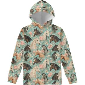 WELLFLYHOM Unisex Kids Teens Sweatshirts Youth Girls Boys Hoodies and Sweaters Hooded Pullover Tops Age 6-16