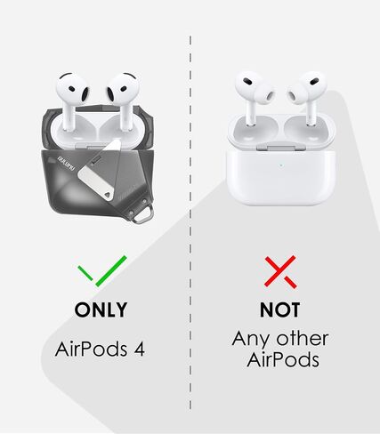 Aulumu A39 Geometric AirPods Pro 3 Case with Lock | Protective Cover with Nylon Buckle | Alloy Armour | Compatible with Apple AirPods Pro 3rd Generation Case (2025) - Black in Kuwait