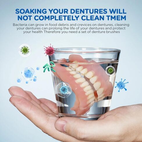 عبوتان من فرشاة أسنان تنظيف الأسنان لأداة العناية بأطقم الأسنان مع شعيرات عادية أو صلبة متعددة الطبقات وشعيرات مزدوجة عادية أو صلبة للأسنان الصناعية تنظيف كامل رائع (فرشتان بشعيرات عادية) in Kuwait