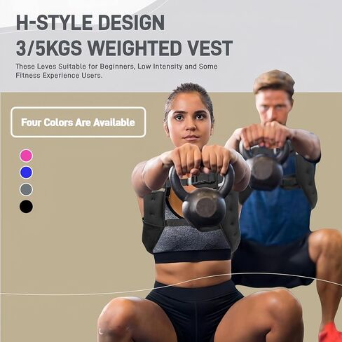 سترة مرجحة، سترة وزن 3 كجم/5 كجم مع شريط عاكس للتدريب والجري واللياقة البدنية والركض وتمارين القلب والمشي in Kuwait