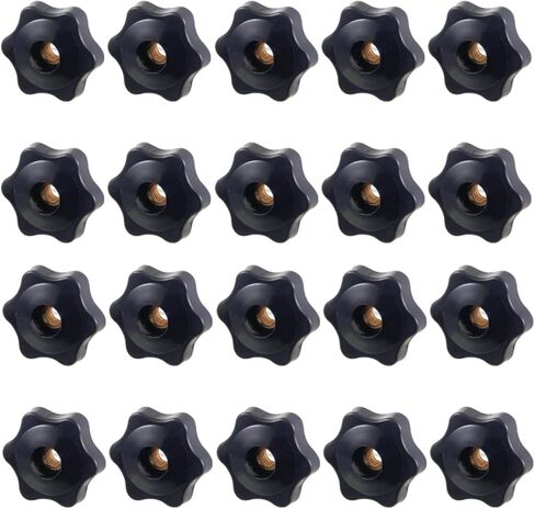 30 Pcs 1/4"-20 T Track Hex Star Thread Knob Nuts,T-Track Accessory for Woodworking Fixtures Fixing to T-Tracks in Saudi Arabia