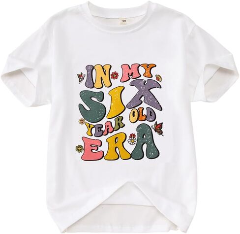 MODNTOGA Birthday Girl Shirt in My Era Graphic T-Shirt Toddler Girl Year Old Kids 1st 2nd 3rd 4th 5th Short Sleeve Tee Tops in Kuwait