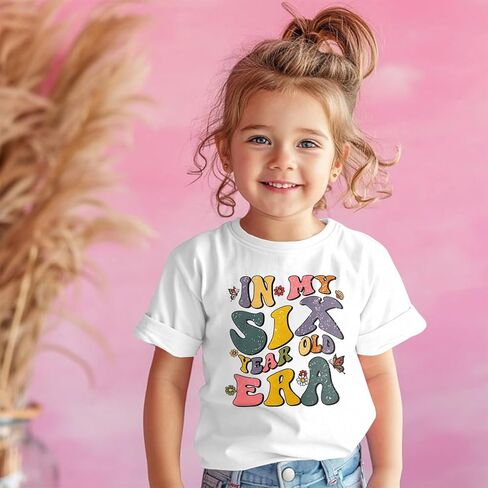 MODNTOGA Birthday Girl Shirt in My Era Graphic T-Shirt Toddler Girl Year Old Kids 1st 2nd 3rd 4th 5th Short Sleeve Tee Tops in Kuwait