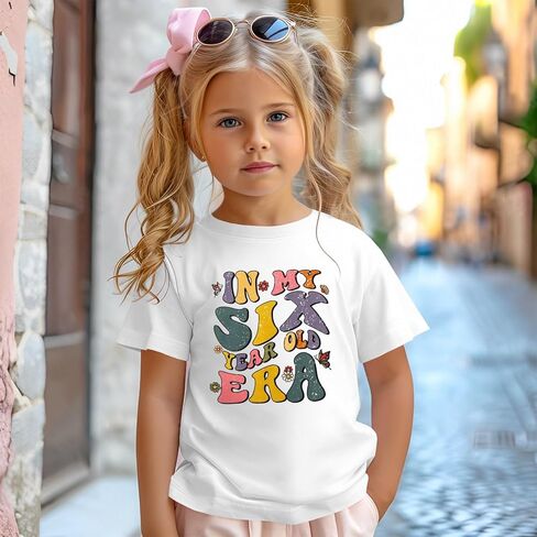 MODNTOGA Birthday Girl Shirt in My Era Graphic T-Shirt Toddler Girl Year Old Kids 1st 2nd 3rd 4th 5th Short Sleeve Tee Tops in Kuwait