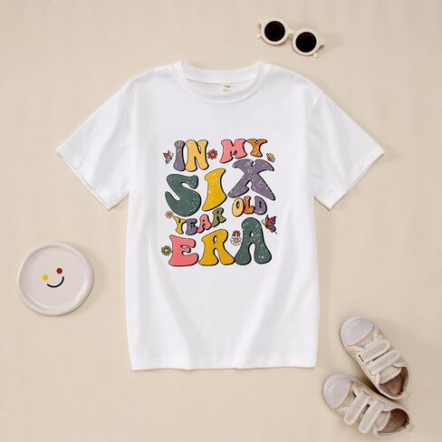 MODNTOGA Birthday Girl Shirt in My Era Graphic T-Shirt Toddler Girl Year Old Kids 1st 2nd 3rd 4th 5th Short Sleeve Tee Tops in Kuwait