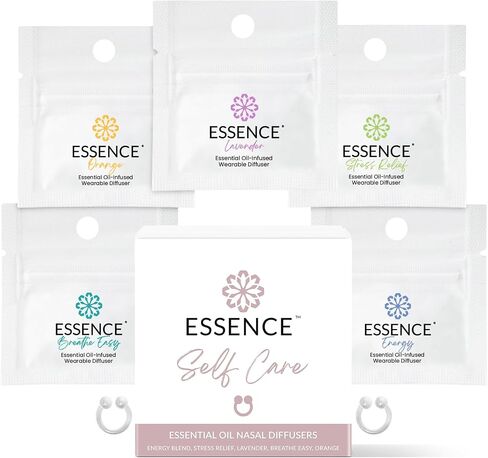 Essence Nasal Diffuser | Essential Oil Ring | Silicone Nose Inhaler Bundle Pack (Custom Blends) in Kuwait
