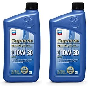 Chevron SAE 10W-30 Supreme Motor Oil - 1 Quart Bottle