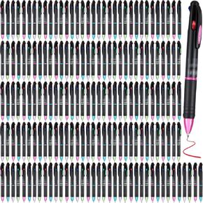 JOVITEC 24 Pack Multicolor Ballpoint Pens 4-in-1 0.7 mm Colored Retractable Ballpoint Pens for Office School Supplies Students Gift Kids Party Favors