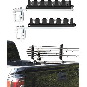 Aluminum Clamp on Fishing Rod Holder for Truck Bed or Boat Pickup Truck Bed Rod Holder