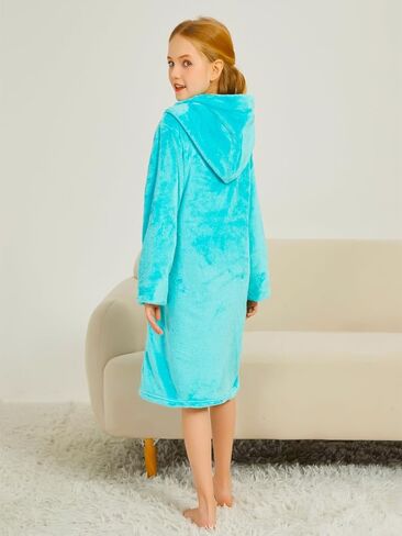 أرواب حمام للأولاد والبنات من SRVNFBKT، أرواب حمام للأطفال بغطاء للرأس من القطيفة الناعمة من الفلانيل هدية ملابس نوم للأولاد والبنات in Kuwait