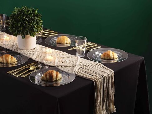 100 قطعة من أطباق الحفلات البلاستيكية من Munfix ذات حافة ذهبية بيضاء، و50 طبق عشاء فاخر عالي التحمل مقاس 10.25 بوصة و50 طبق مقبلات حلوى يمكن التخلص منه مقاس 7.5 بوصة، أطباق زفاف أنيقة فاخرة شديدة التحمل in Kuwait