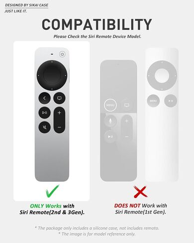 SIKAI CASE Silicone Case Fit Designed for Apple TV 4K 2021/2022 Siri Remote Protective Case with Shockproof Compatible with AirTag (Crocodile) in Saudi Arabia