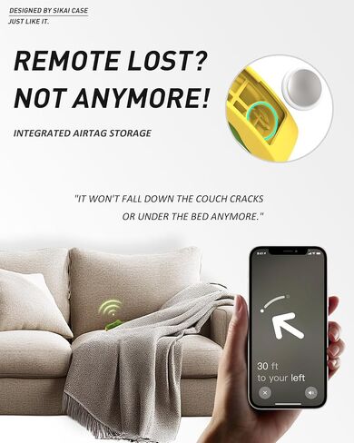 SIKAI CASE Silicone Case Fit Designed for Apple TV 4K 2021/2022 Siri Remote Protective Case with Shockproof Compatible with AirTag (Crocodile) in Saudi Arabia