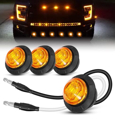 OFFROADTOWN 2pcs LED Side Marker Light Amber LED Clearance Lamp Front Rear Side Marker Indicator Light for Trailer Truck, Pickup, Van, RV, Boat, SUV in Kuwait