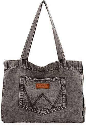 Montana West Wrangler Denim Tote Bag for Women Large Tote Purse Shoulder Bag for Work Travel in Saudi Arabia