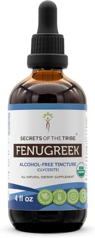 Secrets of the Tribe Fenugreek Tincture Alcohol-Free Liquid Extract, Fenugreek (Trigonella foenum-graecum) Dried Fruit (2 FL OZ) in Saudi Arabia