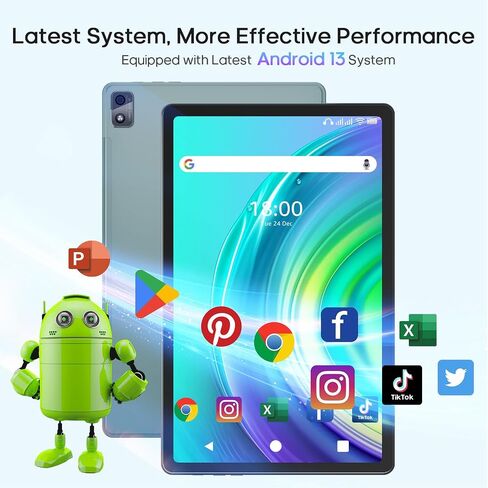 10.1 inch Tablet, Android 13 Tablet with 1280x800 IPS HD Touch Screen, 8(4+4) GB&128GB Storage(Expand to 512GB), Dual 13MP+5MP Camera, Dual Stereo Speakers, 6800mAh, WiFi, Bluetooth5.0, GPS in Saudi Arabia