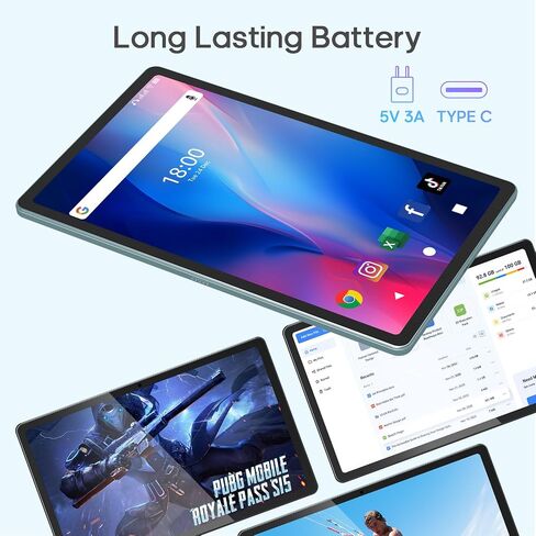 10.1 inch Tablet, Android 13 Tablet with 1280x800 IPS HD Touch Screen, 8(4+4) GB&128GB Storage(Expand to 512GB), Dual 13MP+5MP Camera, Dual Stereo Speakers, 6800mAh, WiFi, Bluetooth5.0, GPS in Saudi Arabia