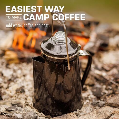 COLETTI Classic Percolator Coffee Pot — Camping Coffee Makers, Coffee Percolator – The Original Camping Coffee Pot, Now Modernized – For Campsite Brewmasters Everywhere [Pink Enamel, 12 Cup] in Kuwait