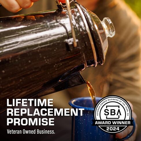 COLETTI Classic Percolator Coffee Pot — Camping Coffee Makers, Coffee Percolator – The Original Camping Coffee Pot, Now Modernized – For Campsite Brewmasters Everywhere [Pink Enamel, 12 Cup] in Kuwait