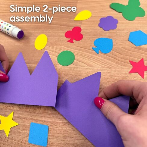 264pcs DIY Party Crown Kit – Makes 12 Princess King Children's Party Crowns, US Made HAPPY Colored Card Stock Easy Punch Out Craft for Royal Themed Birthday Party, Play Dates, Children's Theater Plays in Kuwait