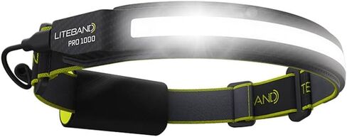 OPTIMAL VENTURES Liteband PRO 1000 Series Camo مصباح أمامي شخصي قابل للتعديل واسع الشعاع، إضاءة 210 درجة، يعمل بالبطارية، يناسب القبعات الصلبة والخوذات، LBP1000-L34C، 1000 لومن، مموه... in Saudi Arabia