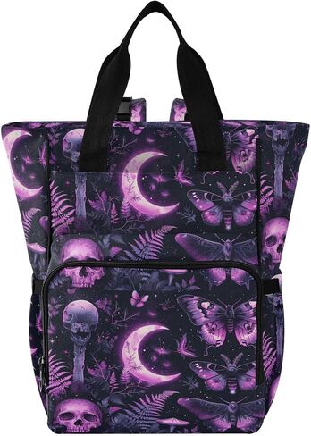 senya Diaper Bag Backpack, Golden Deer Skull Multifunction Travel Bag for Moms Dads in Saudi Arabia