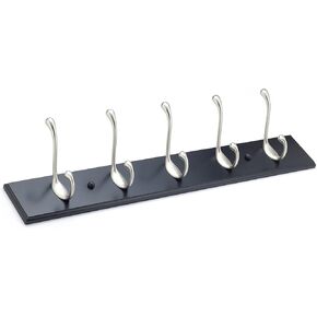 Richelieu Hardware T020210195 Utility Hook Rack 23-7/8 in (605 mm), Brushed Nickel and White