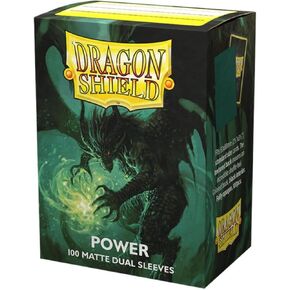 أكمام Dragon Shield - Dragon Shield Matte Dual Might (أخضر) 100 قيراط - أكمام بطاقات MTG ناعمة وقوية - متوافقة مع بطاقات Pokemon & Magic The Gathering