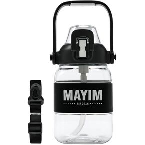 Mayim Tritan Reusable Plastic Water Bottle 32 oz, BPA Free Water Bottle, Spill Proof Lid for Home, Office or Car-Peach