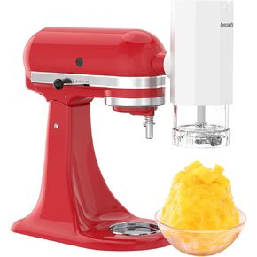Shave Ice Attachment for KitchenAid Stand Mixer, Snow Cone Maker for KitchenAid with 8 Ice Molds, Stainless Steel Blade Ice Shaver Attachment for KitchenAid Mixer
