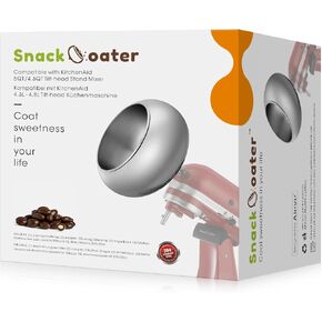 Aieve Snack Coater متوافق مع خلاط حامل رأس مائل كيتشن إيد سلسلة فئة 4.5 لتر وسلسلة الحرفيين 5 لتر لصنع اللوز المغطى بالشوكولاتة سعة 160 أونصة/4.73 لتر (نسخة مطورة)