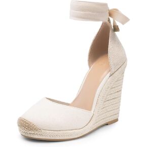JustFab Jenala Wedges for Women - The Perfect Womens Shoes Dressy Casual Style, Closed Toe Wedges, Women's Summer Shoes and Wedge Heels for Women - Womens Wedges