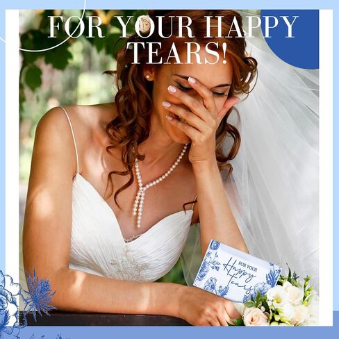 60 عبوة مناديل Happy Tears كبيرة الحجم لحفلات الزفاف بحجم الجيب مناديل الزفاف للضيوف مناديل الوجه الصغيرة الفردية لحفلات الزفاف، 3 طبقات مناديل السفر للاحتفال بالتخرج in Kuwait