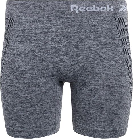 Reebok Women's Underwear - 6 Pack Seamless Long Leg Boyshorts Panties (S-3XL), Size Large, Dust RoseGreyBlack in Kuwait