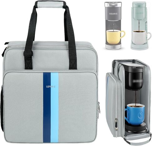 Coffee Maker Travel Bag Compatible with Keurig K-Slim/K-Express/K-Iced,Single Serve Coffee Brewer Carrying Case with Multiple Pockets for K-Cup Pods(Bag Only) in Kuwait
