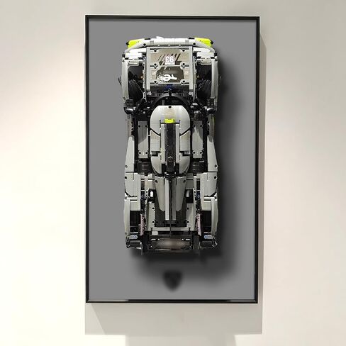 Display Wallboard for Lego Technic Peugeot 9X8 24H Le Mans Hybrid Hypercar 42156 1:10 Scale, Compatible with Lego Technic Cars,Gift Ideas for Lego Car Wall Mount Enthusiasts, Only Wallboard in Kuwait