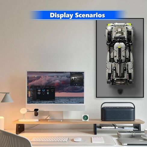 Display Wallboard for Lego Technic Peugeot 9X8 24H Le Mans Hybrid Hypercar 42156 1:10 Scale, Compatible with Lego Technic Cars,Gift Ideas for Lego Car Wall Mount Enthusiasts, Only Wallboard in Kuwait