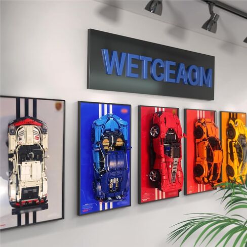 Display Wallboard for Lego Technic Peugeot 9X8 24H Le Mans Hybrid Hypercar 42156 1:10 Scale, Compatible with Lego Technic Cars,Gift Ideas for Lego Car Wall Mount Enthusiasts, Only Wallboard in Kuwait