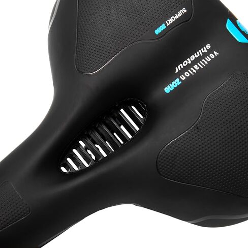 DRBIKE Bike Seat for Men Women, Comfortable Padded Bicycle Saddle with Tailight, Dual Spring Design & Soft Cushion, Breathable Bicycle Seat for Mountain, Road, Exercise, Touring & Cruiser Bike, Black in Saudi Arabia