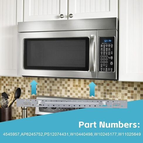 W11025649 دعامة تثبيت للميكروويف متوافقة مع لوحة التثبيت على الحائط بالميكروويف من Whirlpool Maytag استبدال 4545957، AP6245752، PS12074431 in Saudi Arabia