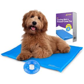 Hertzko Ice Cream Cooling Mat & Lick Mat - وسادة تبريد للكلاب للحيوانات الأليفة الصغيرة والمتوسطة الحجم حتى 50 رطلاً - وسادة تبريد للكلاب مع تقنية جل التبريد - حصيرة تبريد للحيوانات الأليفة - سرير تبريد للكلاب