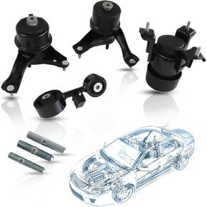 Engine Mount Set Fits for Toyota Camry 2.4L Automatic Transmission 2002-2008 After-Market Parts 1 Year Warranty, Engine Motor Mount Replace OE A4203 A4211 A4204 A4207