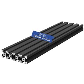 US 10PCS 2020 Aluminum Extrusion European Standard 200mm(7.87 inch) Length Anodized Extruded Aluminum Black for CNC DIY 3D Printer and Industrial Bracket Making