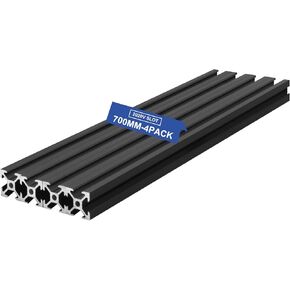 US 10PCS 2020 Aluminum Extrusion European Standard 200mm(7.87 inch) Length Anodized Extruded Aluminum Black for CNC DIY 3D Printer and Industrial Bracket Making in Kuwait